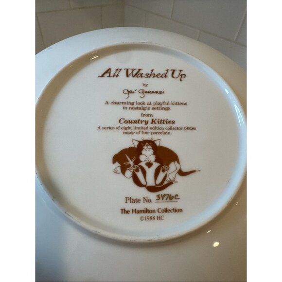 Country Kitties By Gre Gerardi “All Washed Up” Collectors Plate - Picture 12 of 15